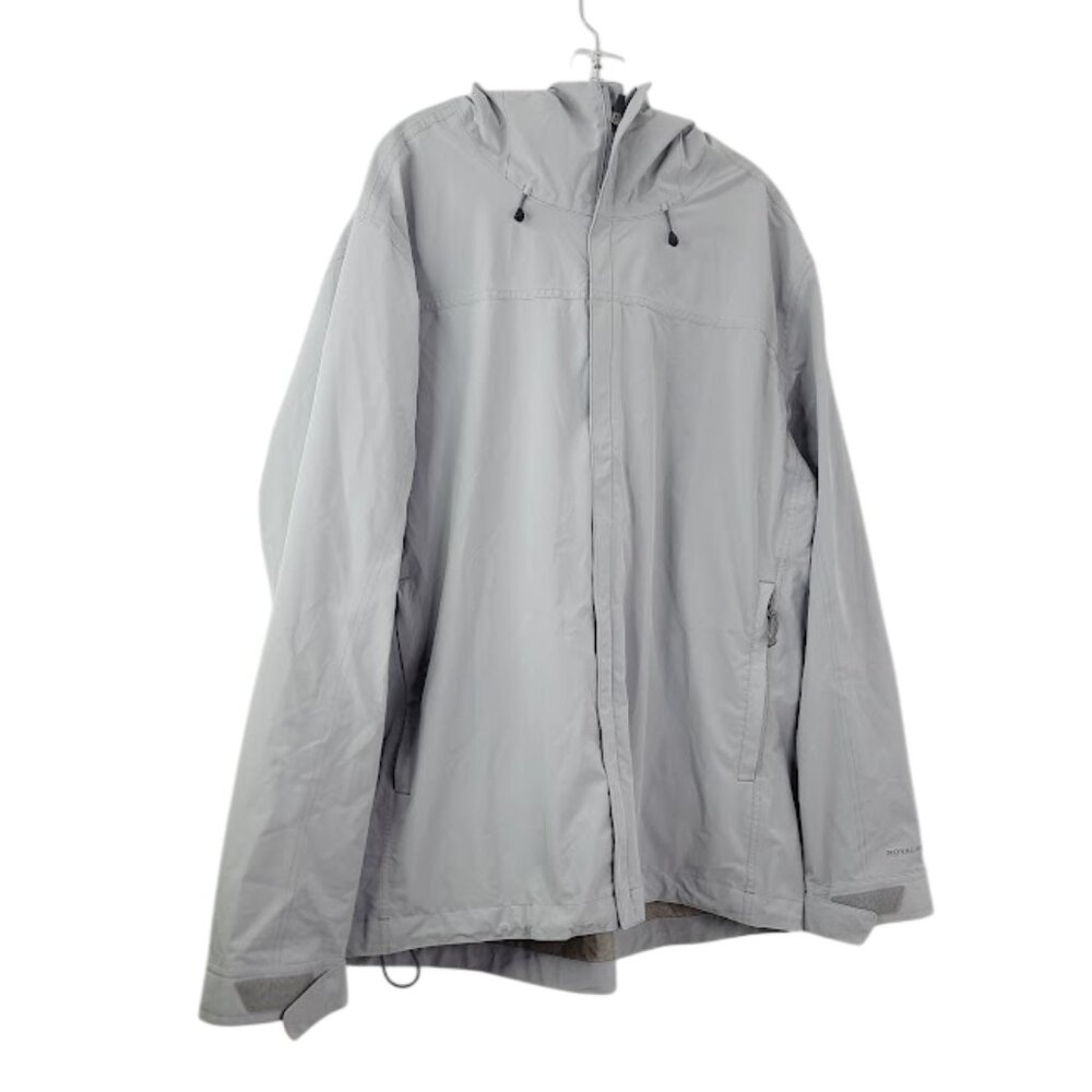 Royal Robbins Men's Gray Hooded Long‎ Sleeve Shell Rain Jacket Size XL